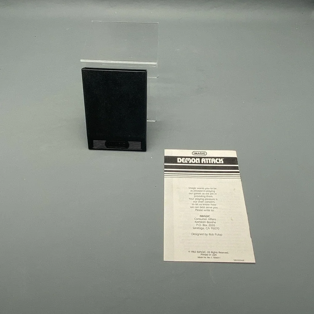 Demon Attack (Atari 2600, 1982) Box, Cartridge, Instructions